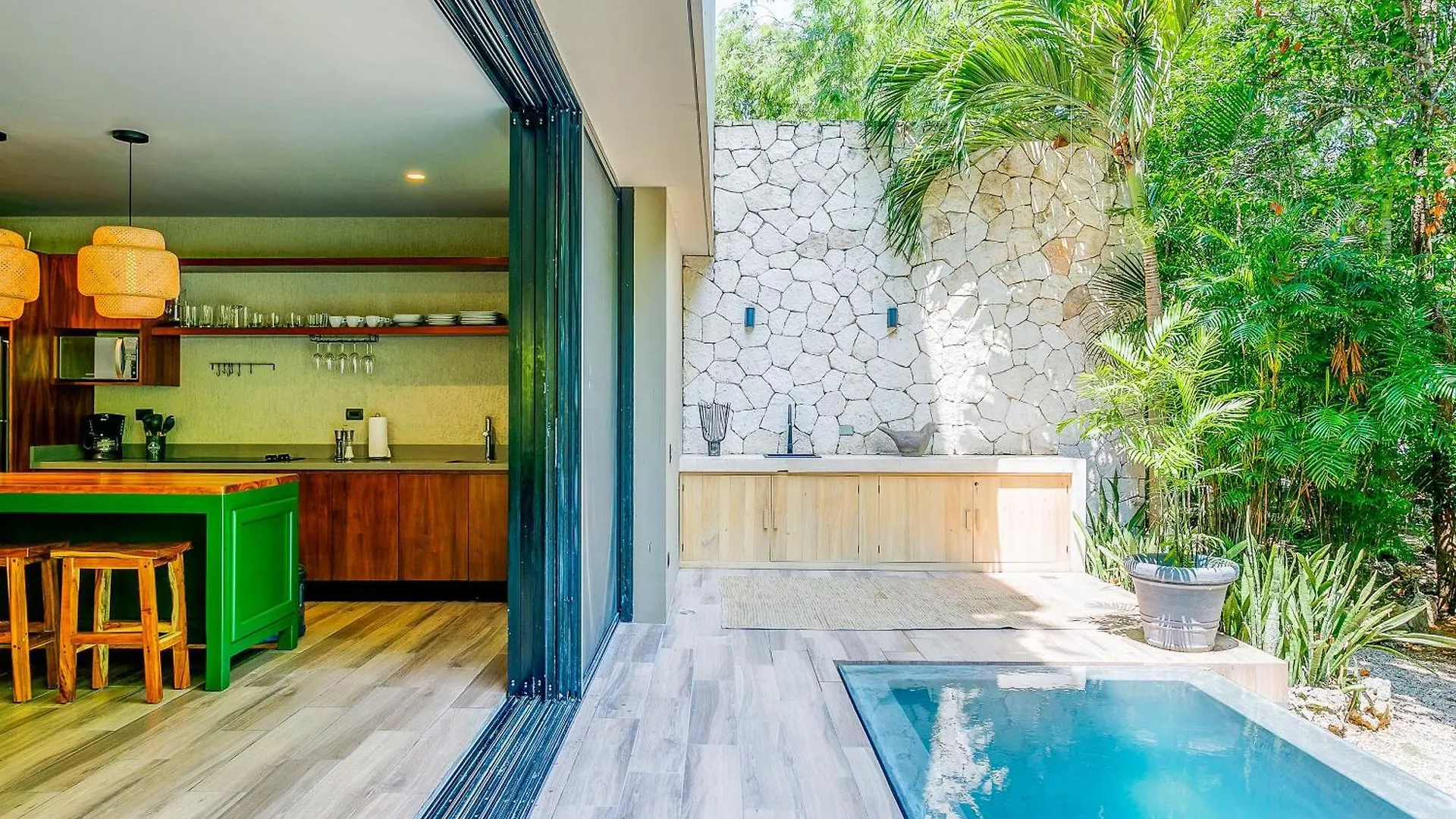 Luxurious Oasis Jacuzzi With Art Gallery And Pool Tulum Apartament